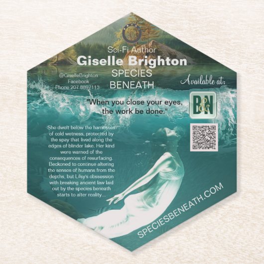 ロゴTaupe作家の販促資料ブックマーク ペーパーコースター (正面)