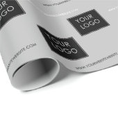 ロゴWebサイトビジネス会社パッケージホワイト ラッピングペーパー (ロールコーナー)