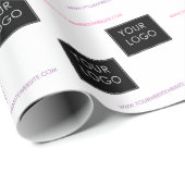 ロゴWebサイトビジネス会社パッケージホワイト ラッピングペーパー (ロールコーナー)