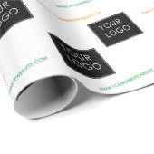 ロゴWebサイトビジネス会社パッケージホワイト ラッピングペーパー (ロールコーナー)