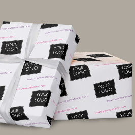 ロゴWebサイトビジネス会社パッケージホワイト ラッピングペーパー