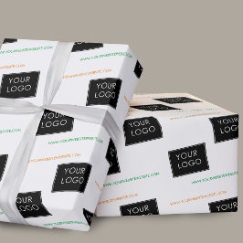 ロゴWebサイトビジネス会社パッケージホワイト ラッピングペーパー