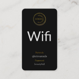 ロゴWi-Fiネットワークとパスワードを黒で追加 予約カード