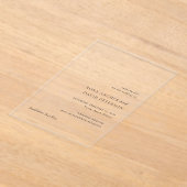 ロサエレガントウモダンウェディング日付を保存 アクリル招待状 (レイダウン)