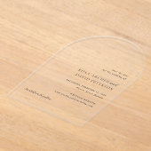 ロサエレガントウモダンウェディング日付を保存 アクリル招待状 (レイダウン)