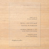 ロサエレガントモダン結婚ス アクリル招待状 (正面)