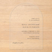 ロサエレガントモダン結婚ス アクリル招待状 (正面)