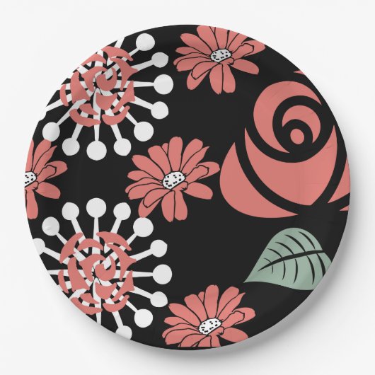 ロサコアスターフロラプレート ペーパープレート (正面)