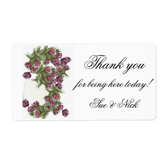 ロサス感謝していブーケ ラベル (正面)