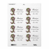 ロサス感謝していブーケ ラベル (フルシート)