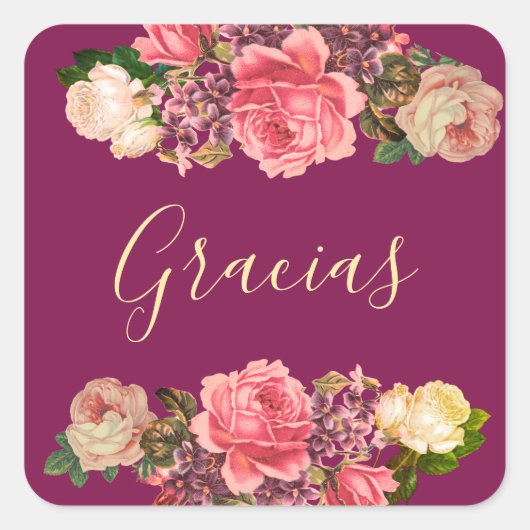 ロサス・ロサス、プニアス・イ・ヴィオレタス スクエアシール (正面)