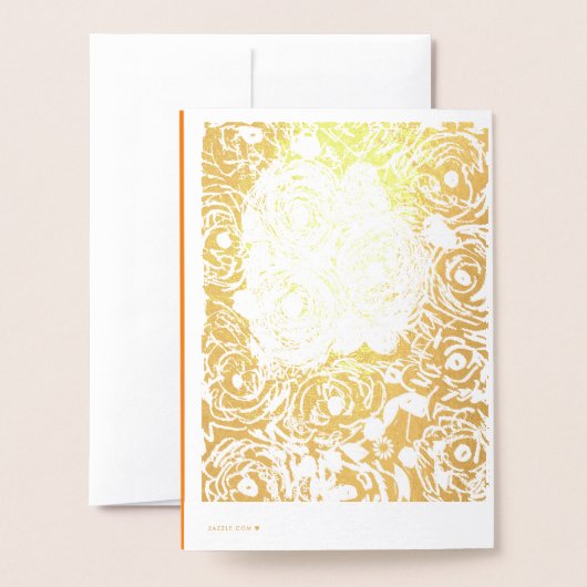 ロサス 箔カード (裏面封筒付き)