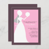 ロサリオ{pink}ブライダルシャワー招待状 招待状 (正面/裏面)