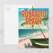 ロサリトビーチ メキシコ 旅行ポスター ポストカード (正面/裏面)