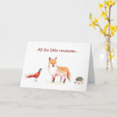 ロサリンドボンネット誕生日カード カード (黄色い花)