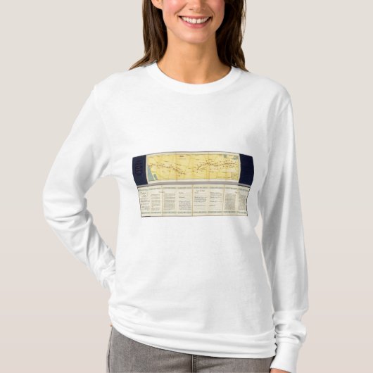 ロサンゼルスからのコロンブスへの航空路 Tシャツ (正面)