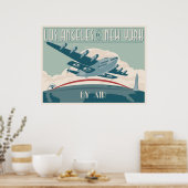 ロサンゼルスからニューヨークバイエア ポスター (キッチン)