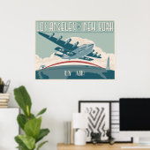 ロサンゼルスからニューヨークバイエア ポスター (ホームオフィス)