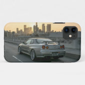ロサンゼルスのまれなR34日産GTRのスカイライン Case-Mate iPhoneケース (裏面(横))