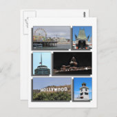 ロサンゼルスのまわりにカリフォルニア ポストカード (正面/裏面)