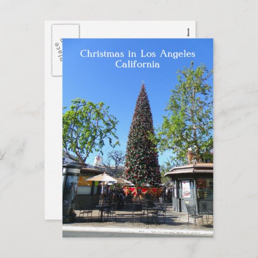 ロサンゼルスのクリスマスの郵便はがき! シーズンポストカード (正面/裏面)