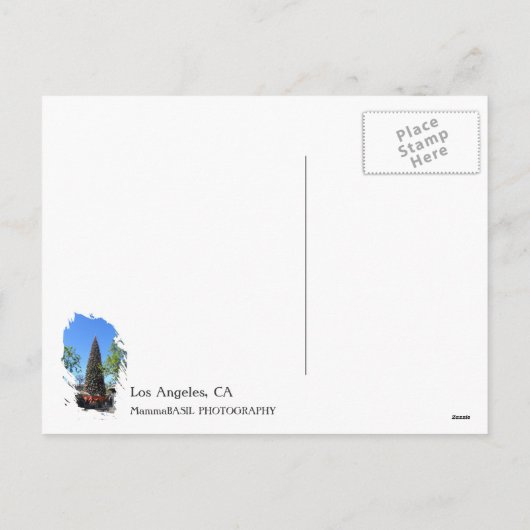 ロサンゼルスのクリスマスの郵便はがき! シーズンポストカード (裏面)