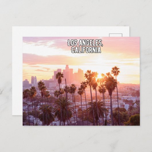 ロサンゼルスのサンセットダウンタウン ポストカード (正面/裏面)
