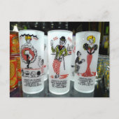 ロサンゼルスのニューオーリンズにあるヴィンテージ・ガラス製品「Here is to...」 ポストカード (正面)