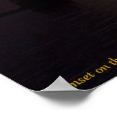 ロサンゼルスのミシシッピ川の夕日 ポスター (角)