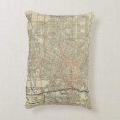 ロサンゼルスの保証地図および通り鉄道 アクセントクッション (裏面(縦))