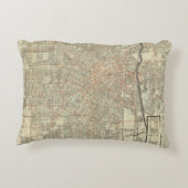 ロサンゼルスの保証地図および通り鉄道 アクセントクッション (裏面)