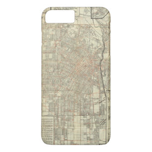 ロサンゼルスの保証地図および通り鉄道 iPhone 8 PLUS/7 PLUSケース