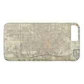 ロサンゼルスの保証地図および通り鉄道 Case-Mate iPhoneケース (裏面(横))