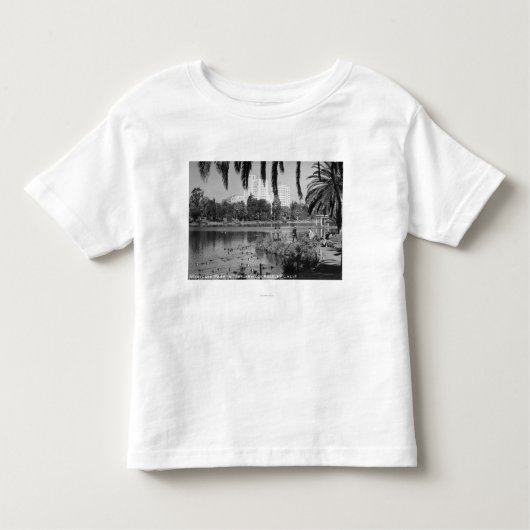 ロサンゼルスの冬のカリフォルニア西湖公園 トドラーTシャツ (正面)