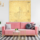 ロサンゼルスの地図 キャンバスプリント (インサイチュ (リビング))