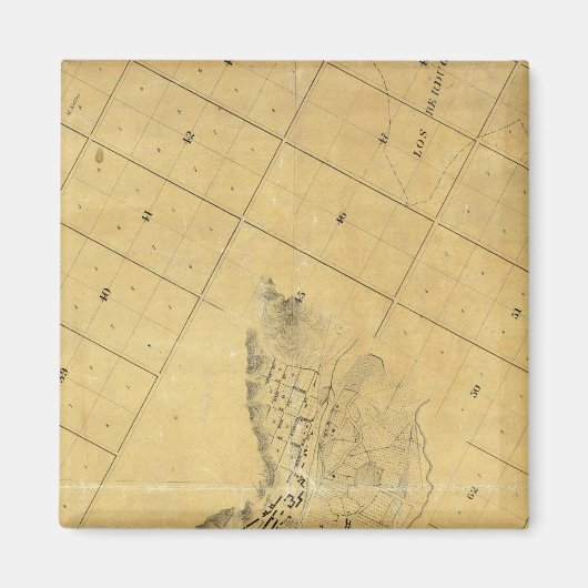 ロサンゼルスの地図 マグネット (正面)