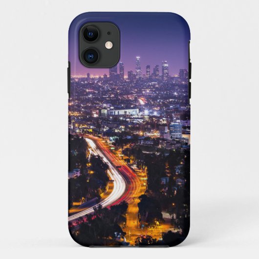 ロサンゼルスの夜のカリフォルニアスカイライン Case-Mate iPhoneケース (裏面)