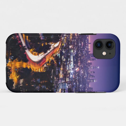 ロサンゼルスの夜のカリフォルニアスカイライン Case-Mate iPhoneケース (裏面(横))