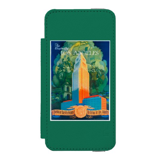 ロサンゼルスの昇進ポスター INCIPIO iPhoneウォレットケース (フォリオ 正面)