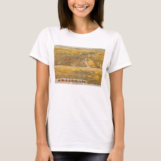 ロサンゼルスの眺め、1894年 Tシャツ (正面)