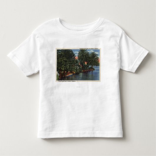 ロサンゼルスのCaliforniaA美しい公園場面 トドラーTシャツ (正面)