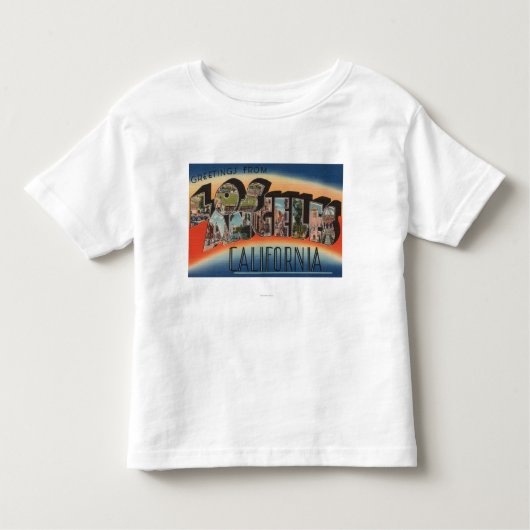 ロサンゼルスのCaliforniaLargeの手紙場面2 トドラーTシャツ (正面)