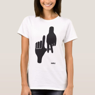 ロサンゼルスのLA手の印 Tシャツ