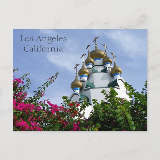 ロサンゼルスはがき美しい教会！ ポストカード (正面)