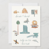 ロサンゼルスは日付をスケッチで保存 招待状 (正面)