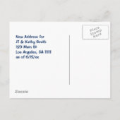 ロサンゼルスへのヴィンテージ変更住所 案内ポストカード (裏面)
