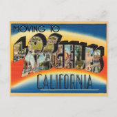 ロサンゼルスへのヴィンテージ変更住所 案内ポストカード (正面)