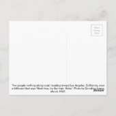 ロサンゼルスへ – 1937年 ポストカード (裏面)