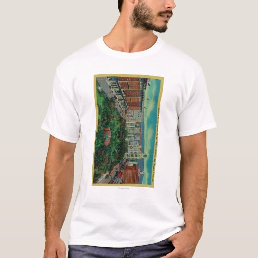 ロサンゼルスを示すPershingスクエア Tシャツ (正面)
