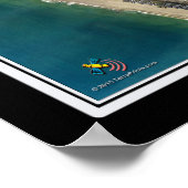 ロサンゼルスインターナショナルエアポートカリフォルニアサテライトマップ ポスター (角)